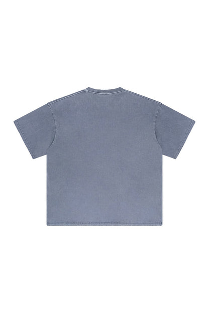250GSM Distressed Pigment Dyed Washed Tee