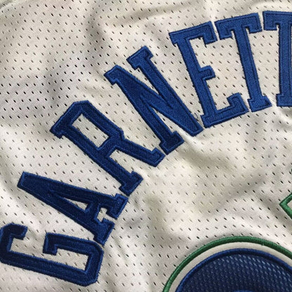 Minnesota Timberwolves Kevin Garnett #21 white Throwback Jersey - Dense Embroidery