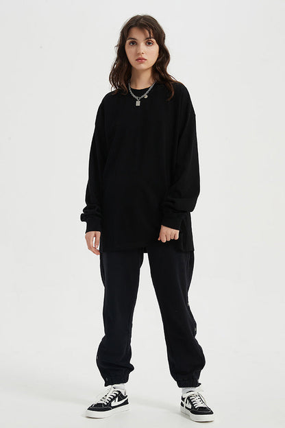 310GSM Pigment Dyed Washed Long Sleeve Crew