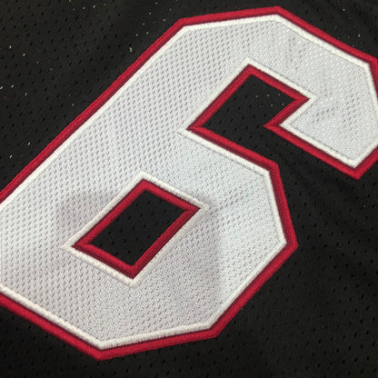 Miami Heat LeBron James #6 black 2012-2013 Throwback Jersey - Dense Embroidery