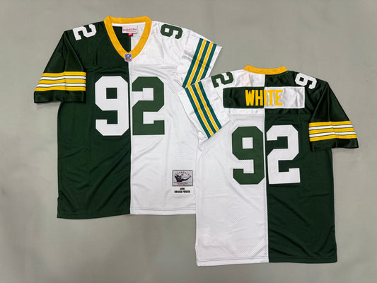 Mens Reggie White#92 Green Bay Packers Vintage Throwback Jersey