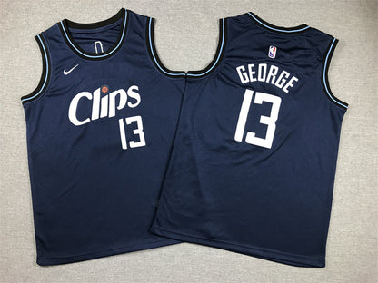 Youth Paul George Los Angeles Clippers #13 City Edition Embroidered  Jersey