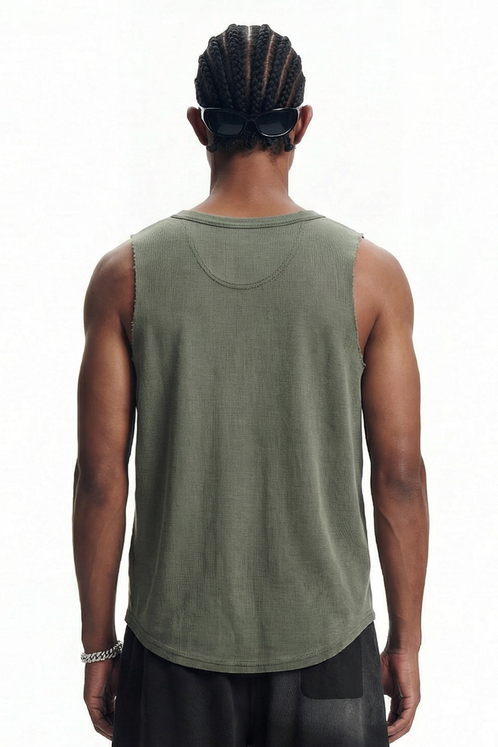 325GSM Washed Distressed Waffle Tee
