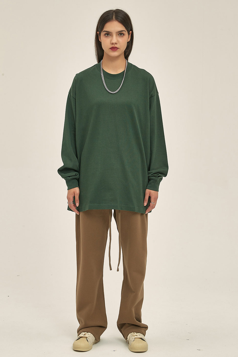 305GSM Oversized Long Sleeve Crew