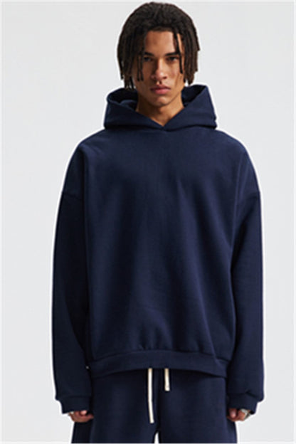430GSM Boxy Fit Fleece Solid Color Hoodie
