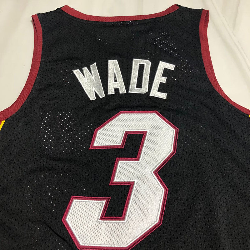 Miami Heat Dwyane Wade #3 black 2012 Throwback Jersey - Dense Embroidery