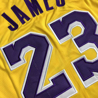 Los Angeles Lakers Bronny James #23 yellow Throwback Jersey - Dense Embroidery
