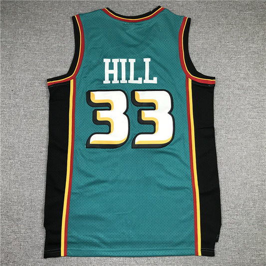 Detroit Pistons Grant Hill #33 1998-99 Throwback ！ Embroidered