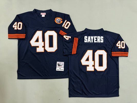 Mens Gale Sayers#40 Chicago Bears Vintage Throwback Jersey