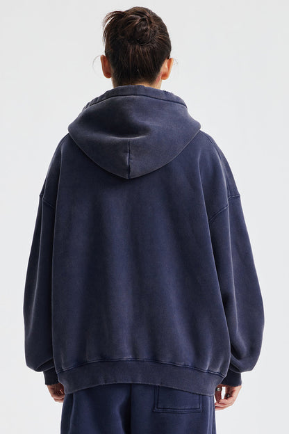 370GSM Pigment Dyed Fleece Boxy Hoodie