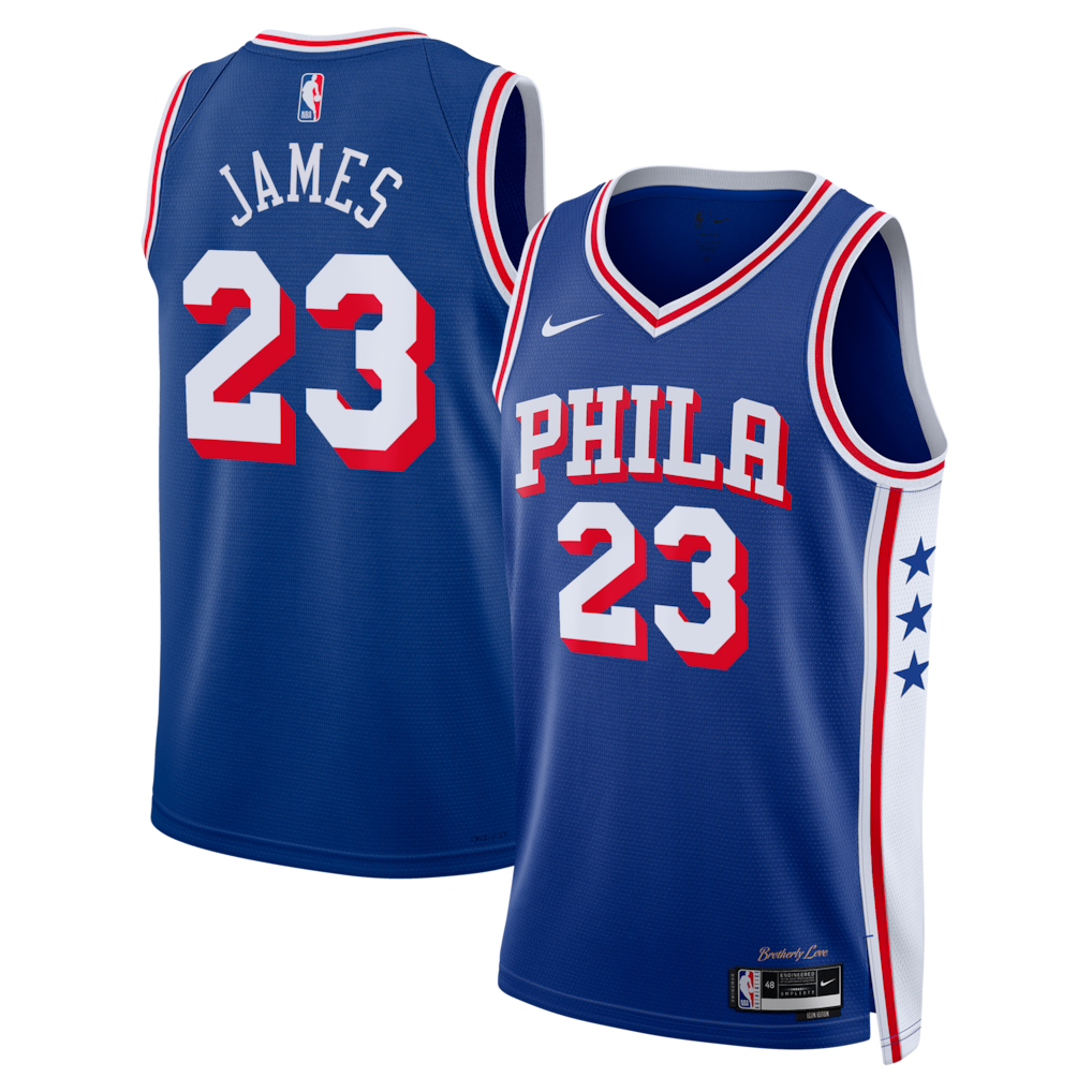 LeBron James #23 Philadelphia 76ers White City Edition Swingman Jersey