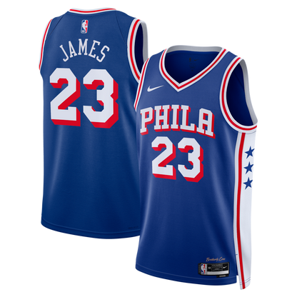 LeBron James #23 Philadelphia 76ers White City Edition Swingman Jersey