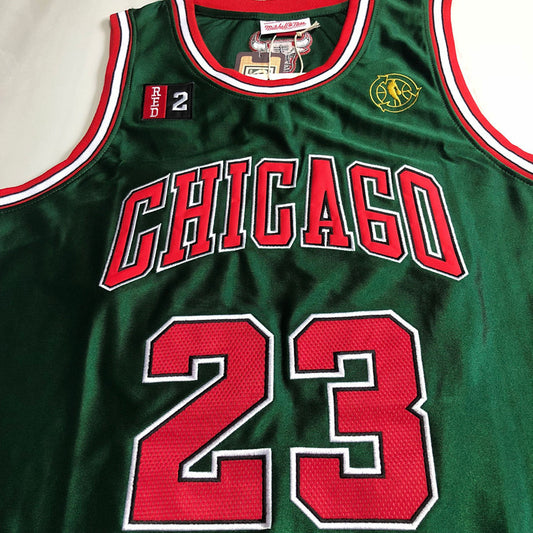 Chicago Bulls Michael Jordan #23 green 1997-98 Throwback Jersey - Dense Embroidery