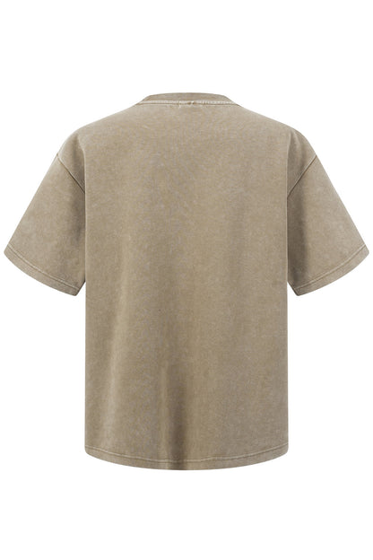 305GSM Splicing Washed Tee