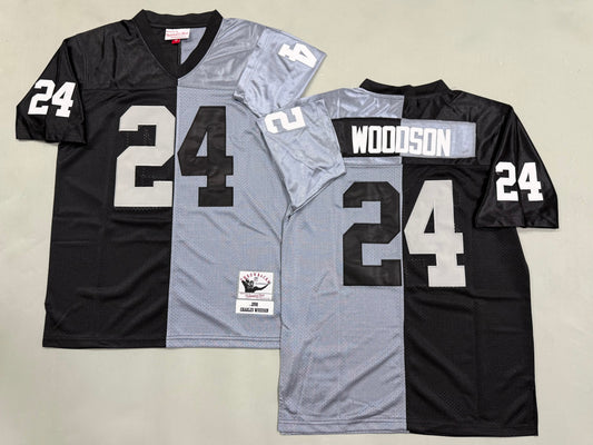 Mens Charles Woodson#24 Los Angeles Raiders Vintage Throwback Jersey