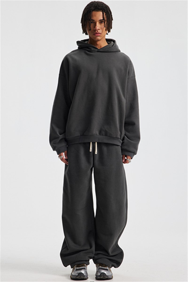 430GSM Boxy Fit Fleece Solid Color Hoodie