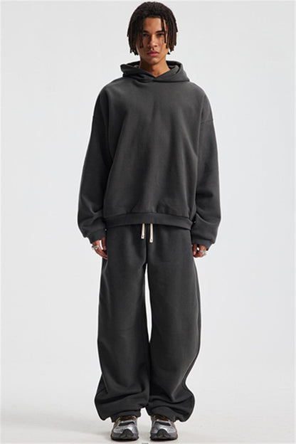 430GSM Boxy Fit Fleece Solid Color Hoodie