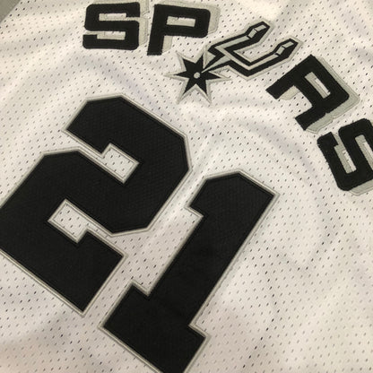 San Antonio Spurs Tim Duncan #21 Throwback Jersey - Dense Embroidery