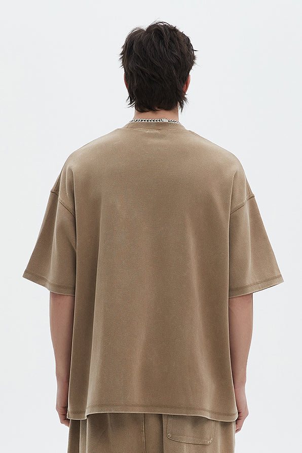400GSM Double Stitch Washed Tee
