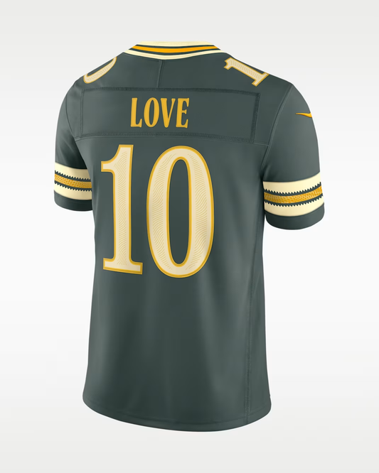 Men's Jordan Love #10 Green Bay Packers Rivalries Collection Limited Jersey