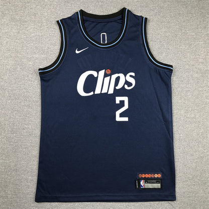 Youth Kawhi Leonard Los Angeles Clippers #2 City Edition Embroidered  Jersey