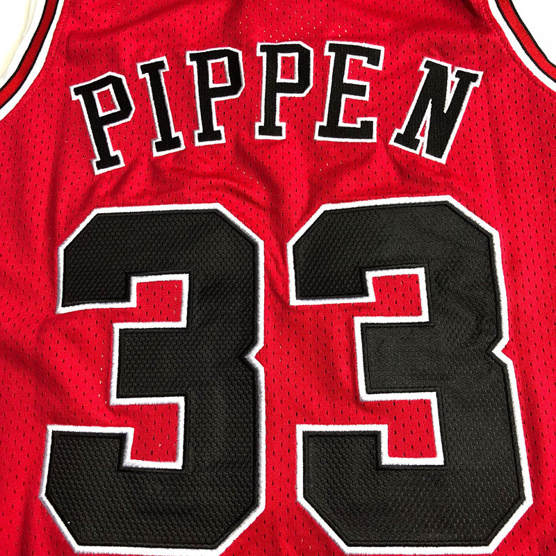 Chicago Bulls Scottie Pippen 33 Red Thorwback Jersey