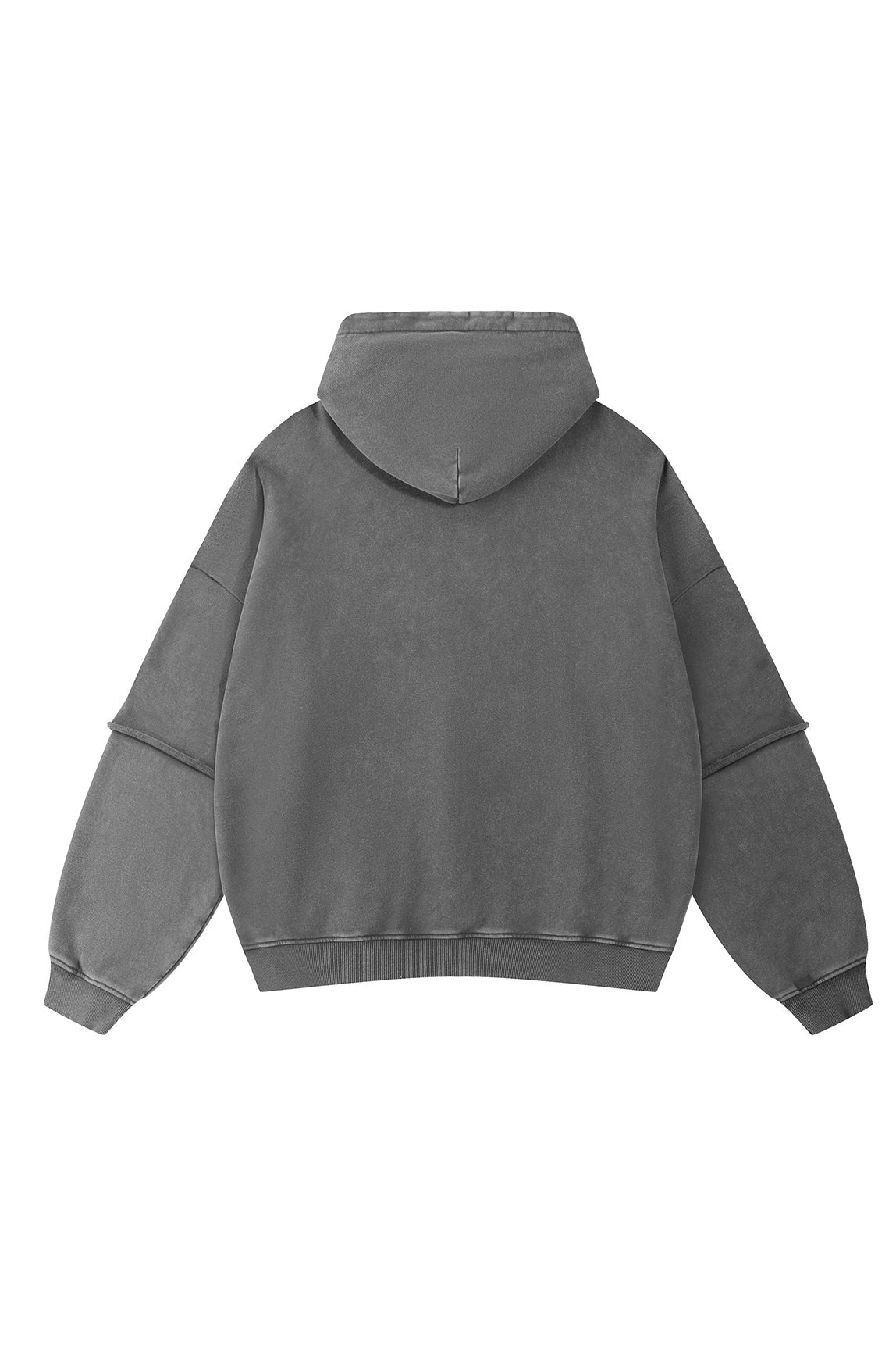 430GSM Fake Double Sleeve Washed Hoodie