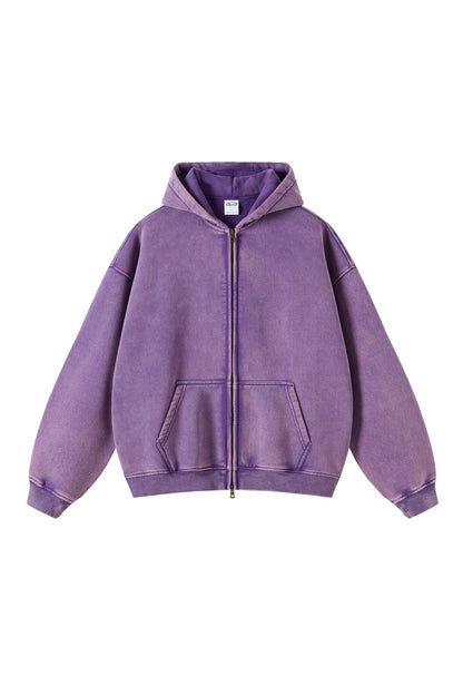 360GSM Washed Fleece Zipper Jacket