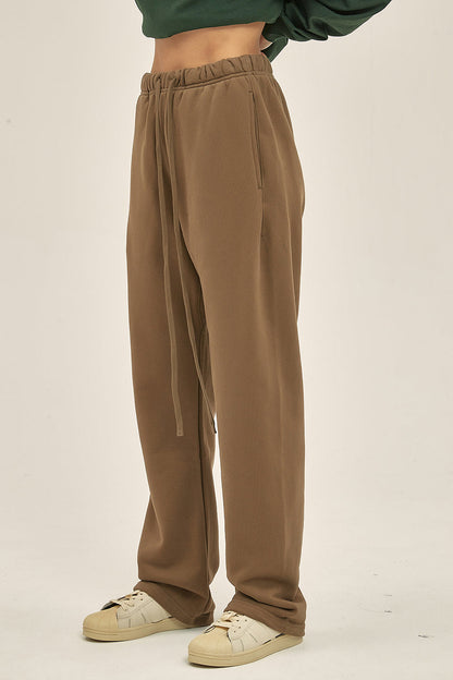 365GSM Relaxed Solid Color Fleece Sweatpants