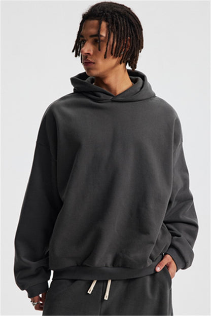 430GSM Boxy Fit Fleece Solid Color Hoodie