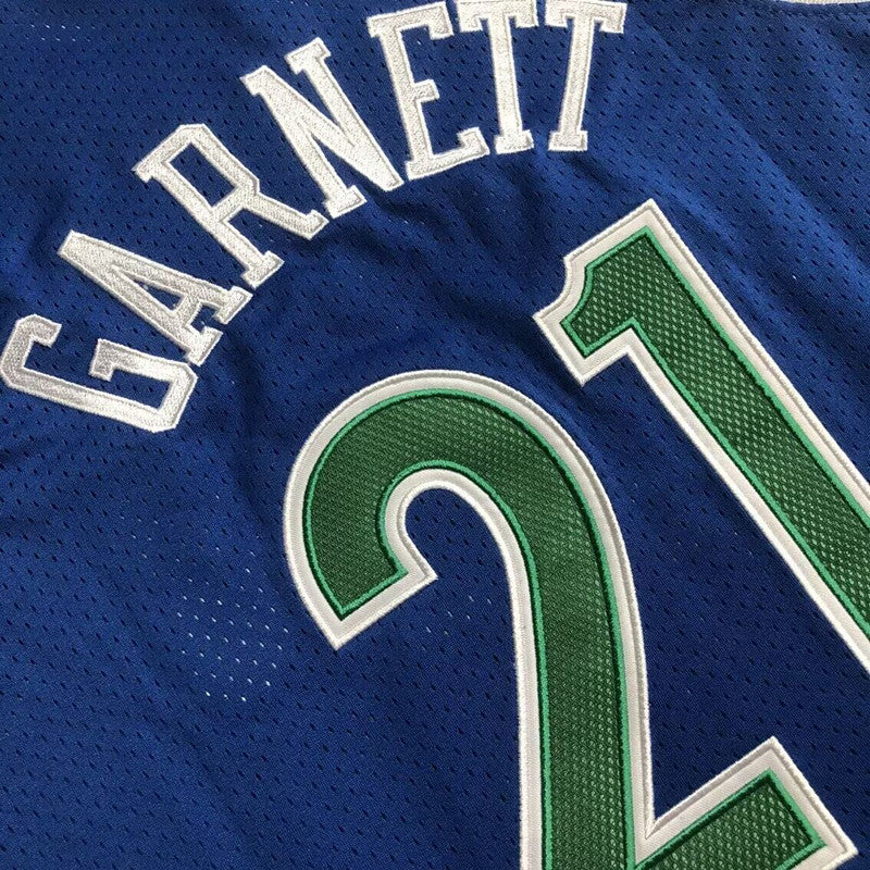 Minnesota Timberwolves Kevin Garnett #21 1995-96 Throwback Jersey - Dense Embroidery