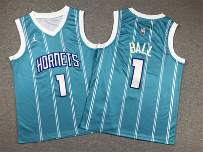 Youth LaMelo Ball Charlotte Hornets #1 Embroidered Jersey