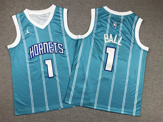 Youth LaMelo Ball Charlotte Hornets #1 Embroidered Jersey