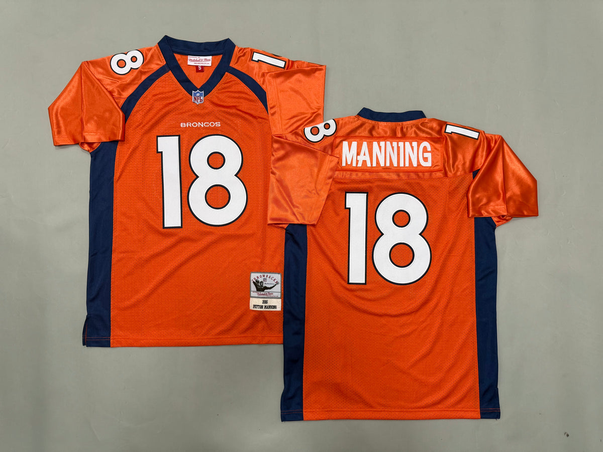 Mens Peyton Manning#18 Denver Broncos Vintage Throwback Jersey