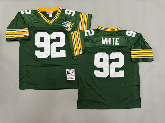 Mens Reggie White#92 Green Bay Packers Vintage Throwback Jersey