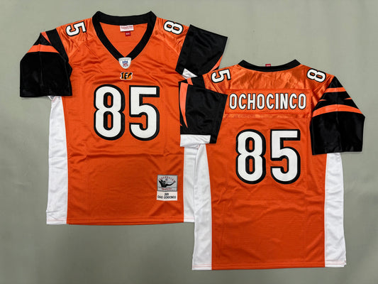 Mens Chad Johnson / Ochocinco#85 Cincinnati Bengals Vintage Throwback Jersey