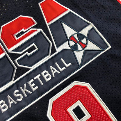 Dream Team Michael Jordan #9 blue Throwback Jersey - Dense Embroidery