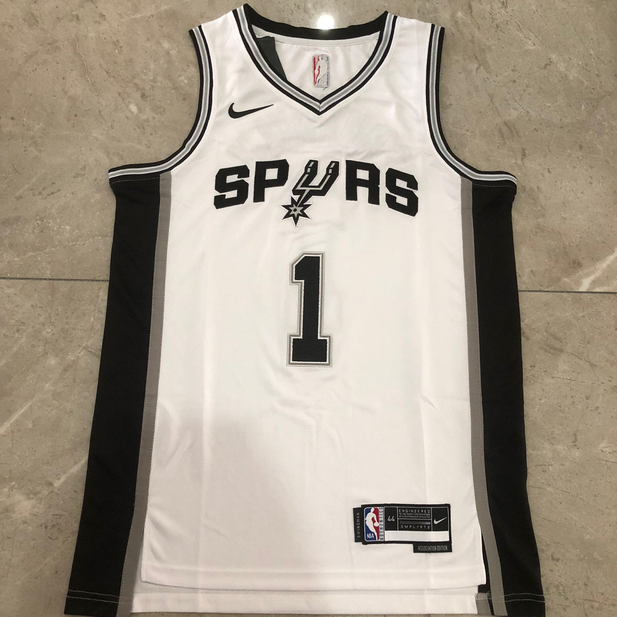 San Antonio Spurs Victor Wembanyama #1 White Throwback Jersey - Dense Embroidery
