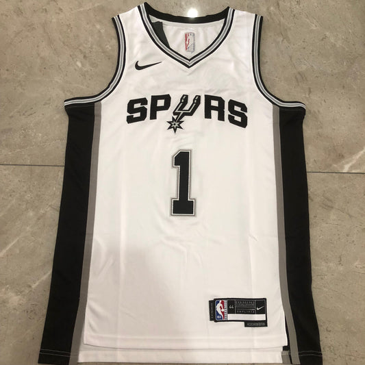 San Antonio Spurs Victor Wembanyama #1 White Throwback Jersey - Dense Embroidery