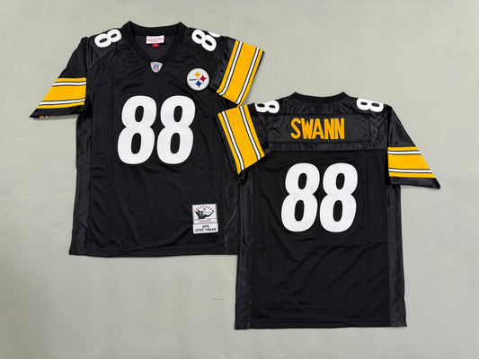 Mens Lynn Swann#88 black Pittsburgh Steelers Vintage Throwback Jersey