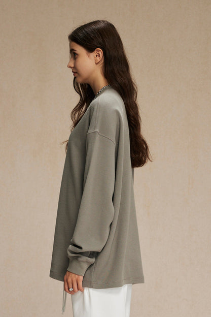 330GSM Waffle Material Long Sleeve Crew