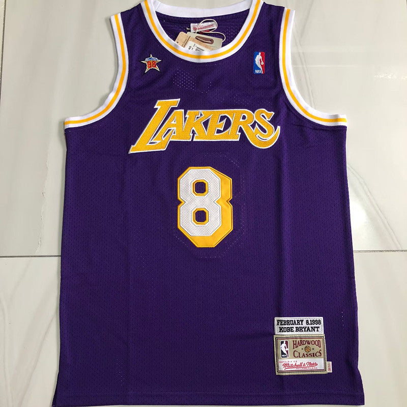 All-Star Game Kobe Bryant #8 Purple Throwback Jersey - Dense Embroidery
