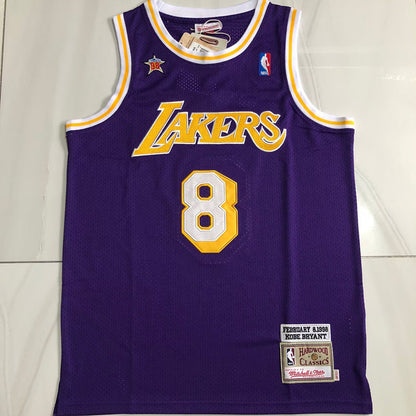 All-Star Game Kobe Bryant #8 Purple Throwback Jersey - Dense Embroidery