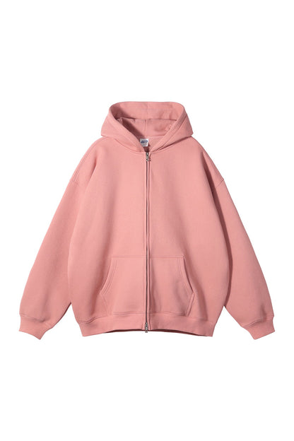 350GSM Solid Color Fleece Zipper Jacket