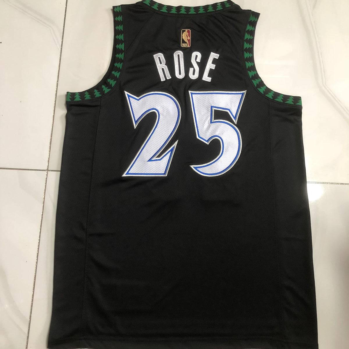 Minnesota Timberwolves Derrick Rose #25 black Throwback Jersey - Dense Embroidery