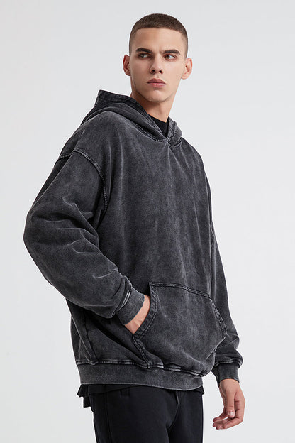 100% Cotton 420GSM Washed Vintage Hoodie