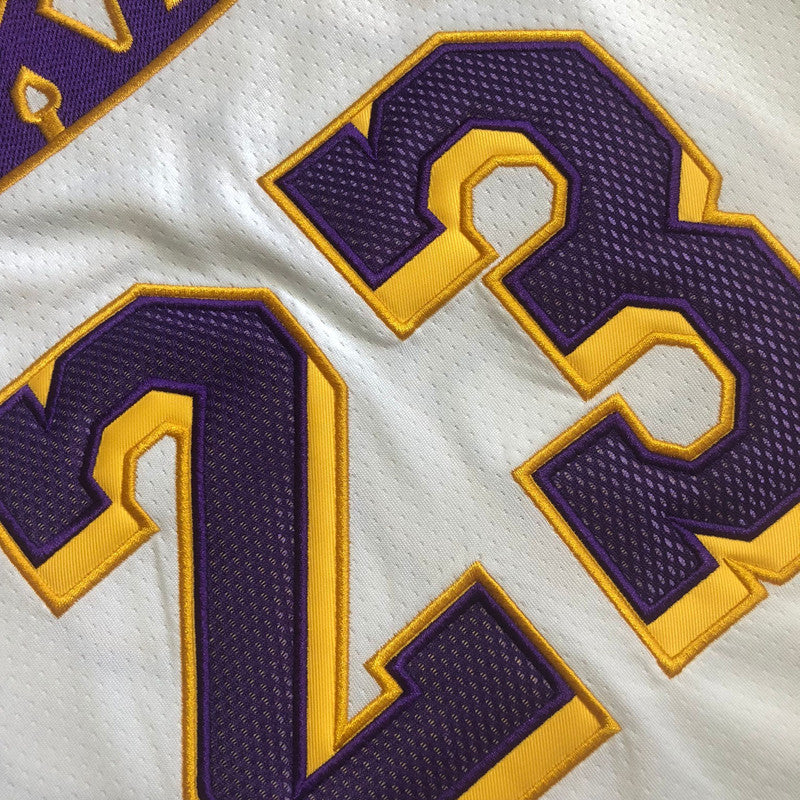 Los Angeles Lakers Kobe Bean Bryant #24 White Throwback Jersey - Dense Embroidery
