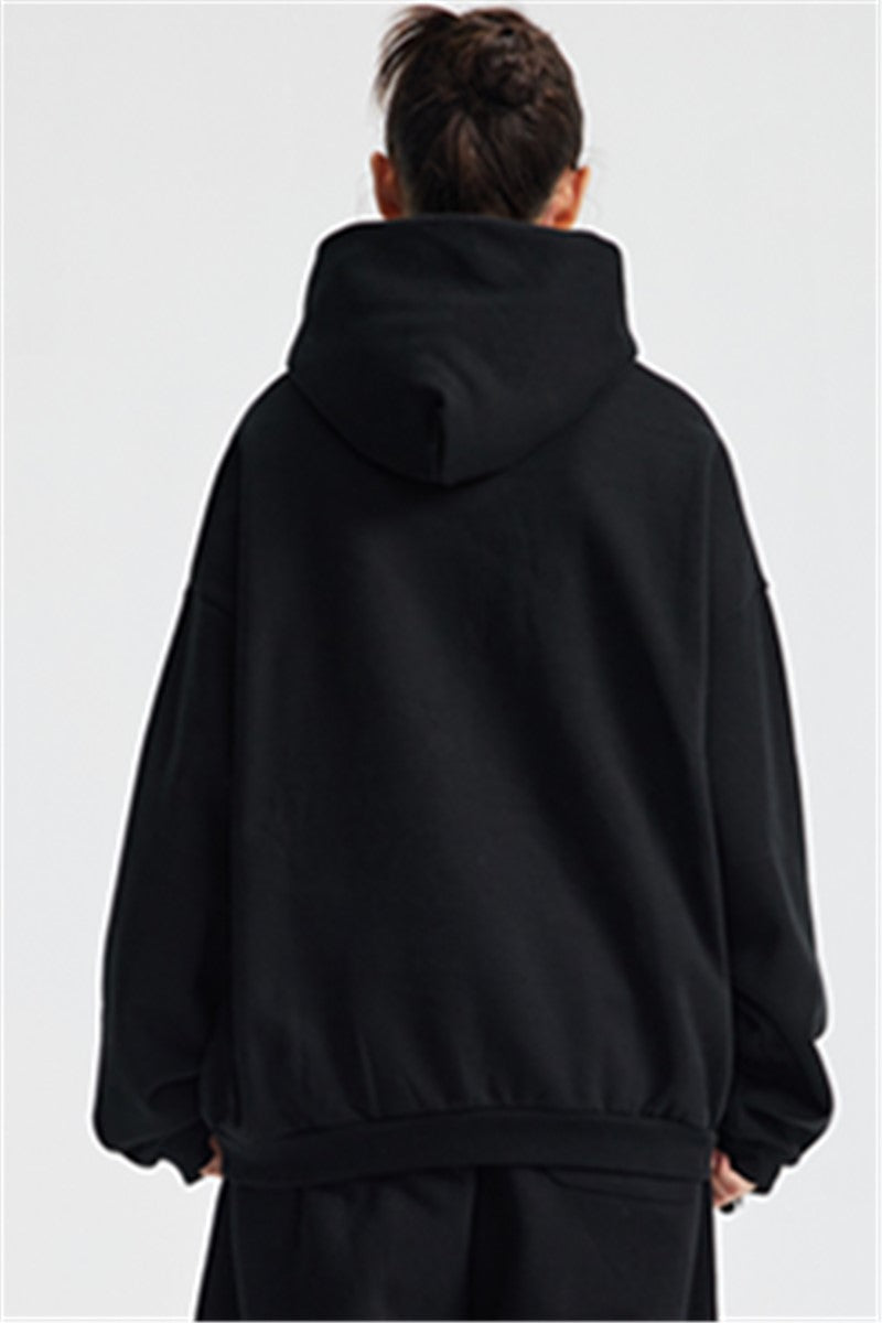 430GSM Boxy Fit Fleece Solid Color Hoodie