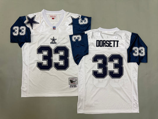 Mens Tony Dorsett#33 white Dallas Cowboys Vintage Throwback Jersey