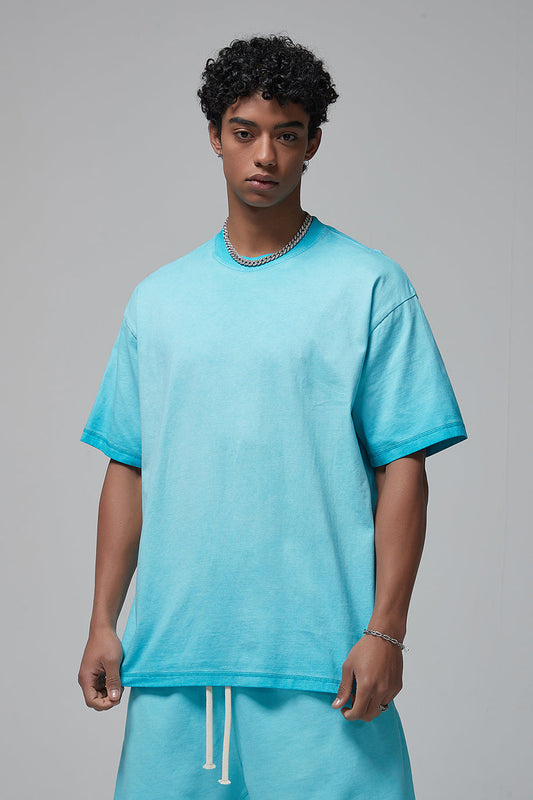 250GSM Double Stitch Sleeve Hem Washed Tee